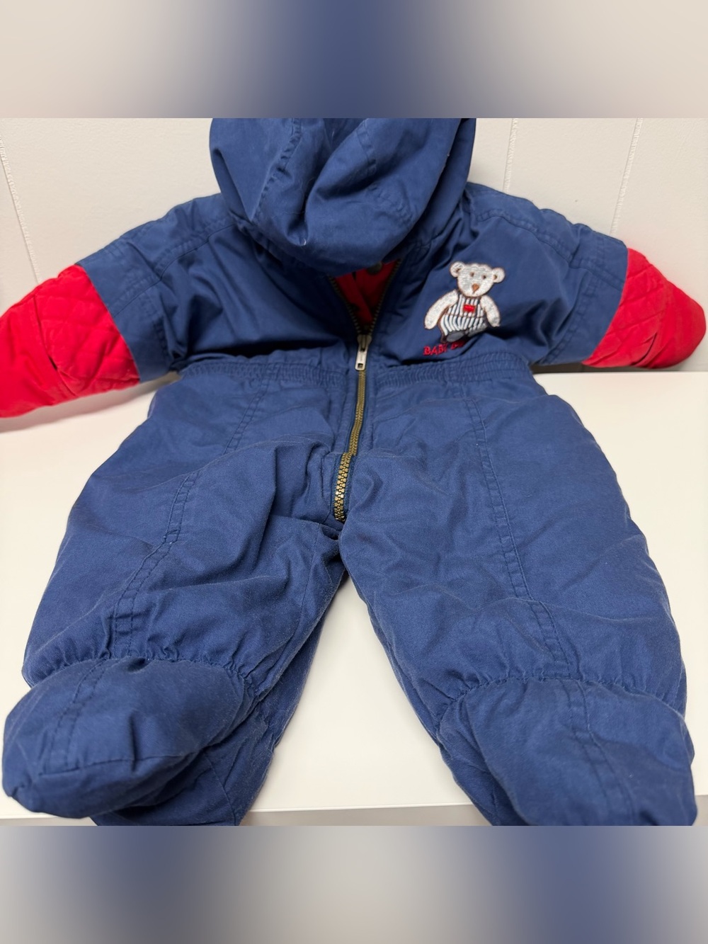 Vintage Baby B’gosh Navy Snowsuit Size 0-6 Months